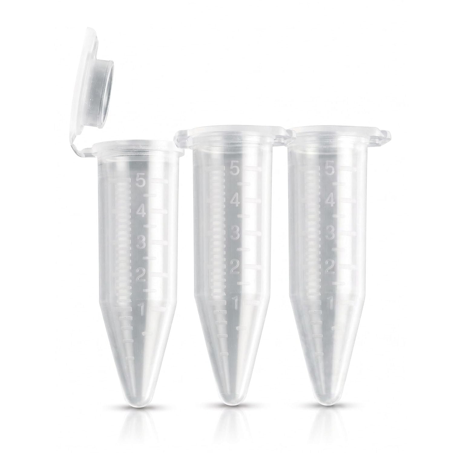 5mL Centrifuge Tubes Snap Cap Clear Polypropylene MacroTube, 500 Pack
