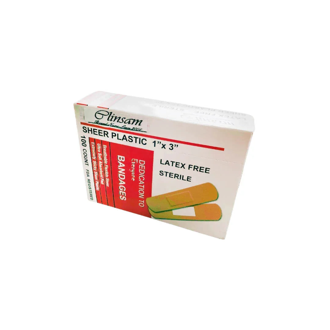 3 inch sheer plastic bandage sterile