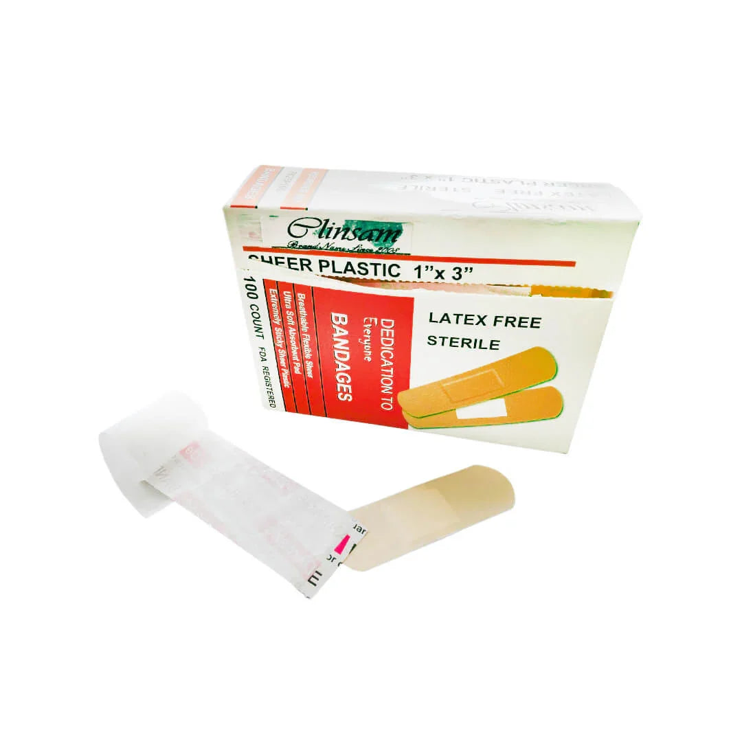 3 inch sheer plastic bandage sterile