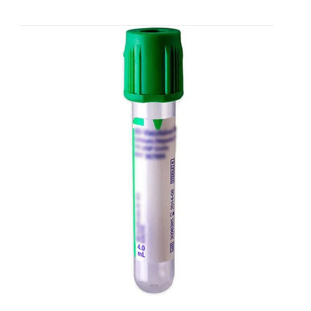 Lithium Heparin Blood Collection Tube – Green 4 mL | 100/Pack, 10 Packs/Case