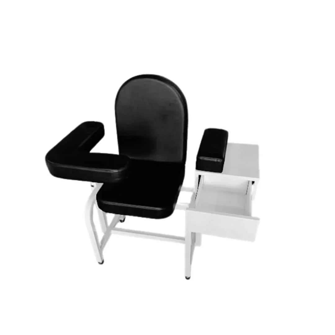 Blood Drawing Chair – Padded Armrest, Cabinet & Vinyl Seat
