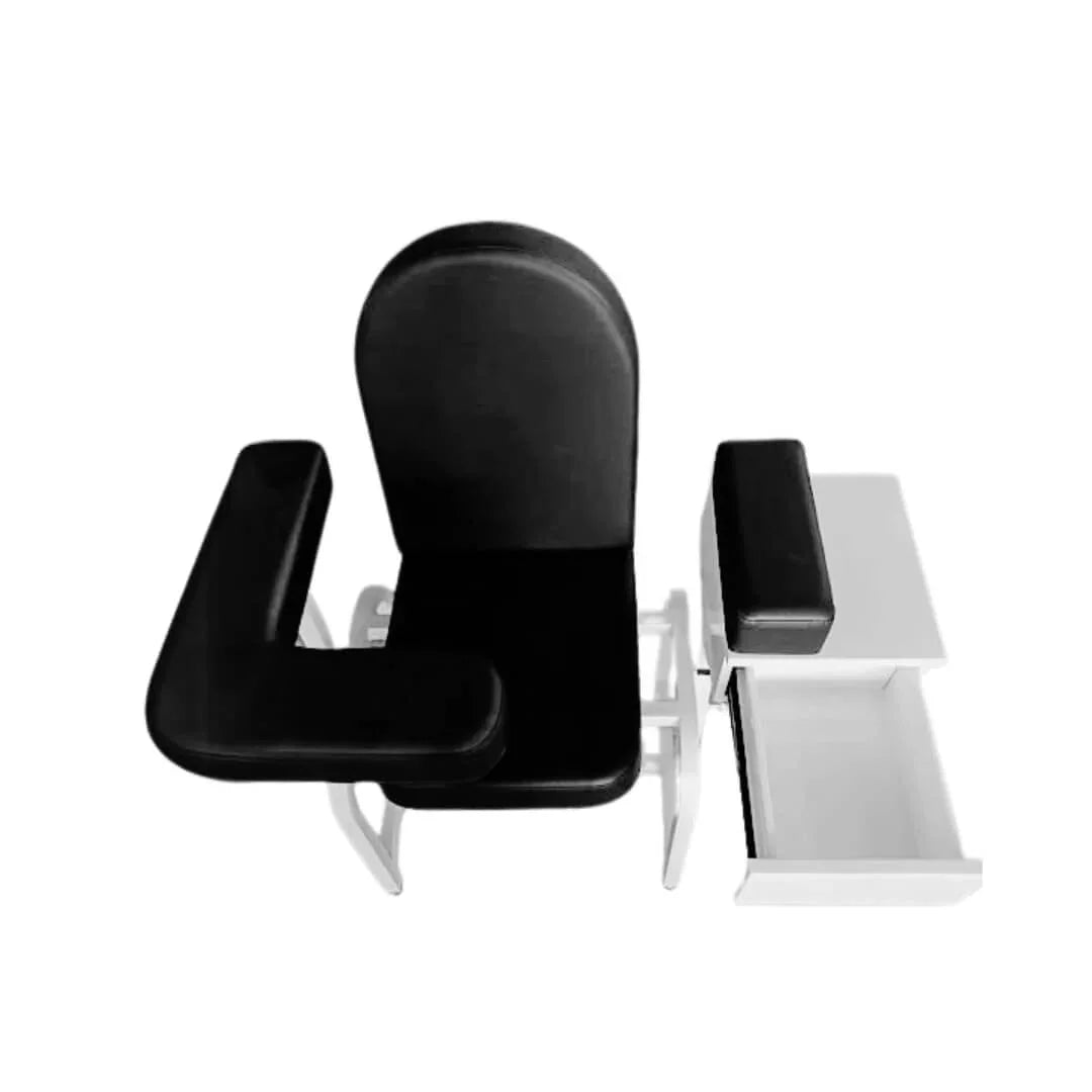 Blood Drawing Chair – Padded Armrest, Cabinet & Vinyl Seat