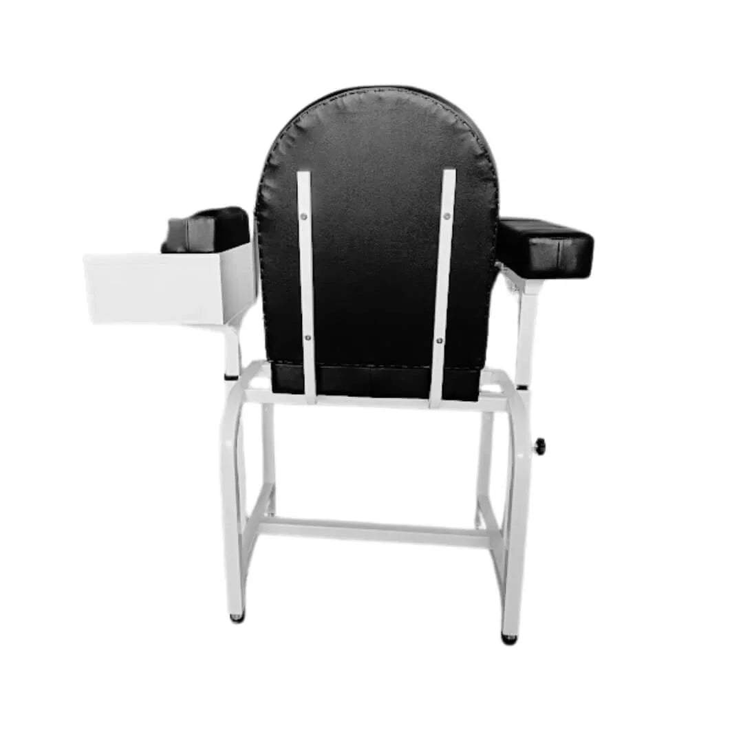 Blood Drawing Chair – Padded Armrest, Cabinet & Vinyl Seat