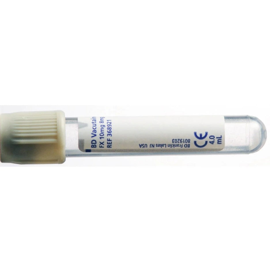 Sodium Fluoride Blood Collection Tube – Grey 4.0 mL (13 x 75 mm) | 100/Pack, 10 Packs/Case