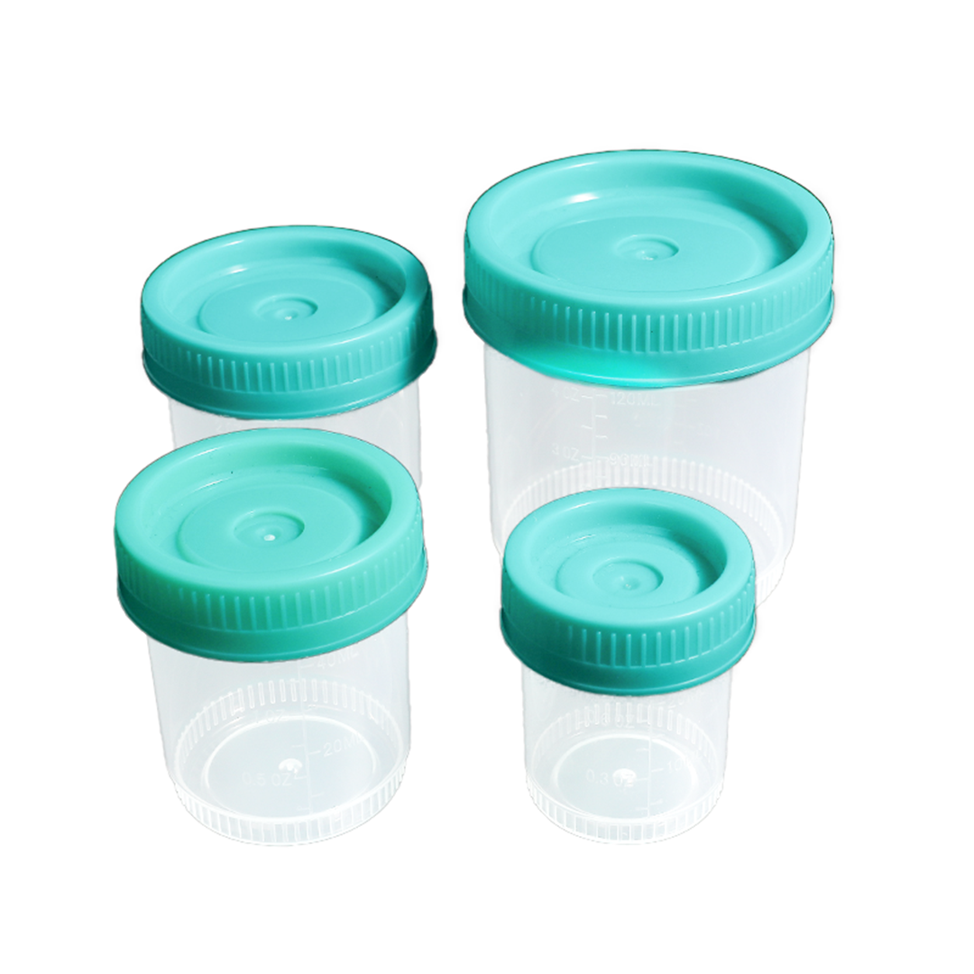 90m Urine Specimen Collection Cup with Secure Green Screw Cap