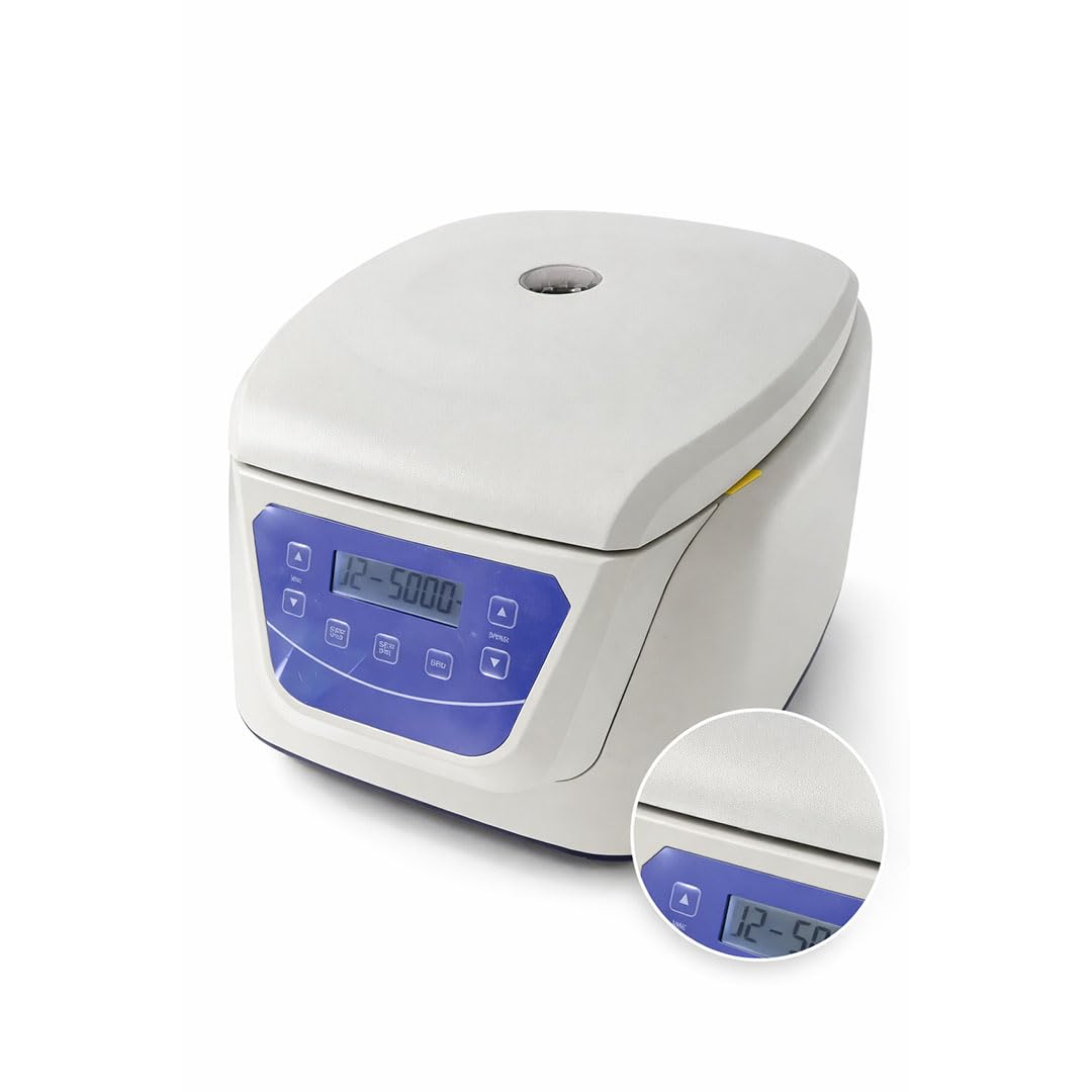 High Speed Benchtop Lab Centrifuge - 5000rpm with Stepless Digital Speed Control, 12 P x 10ml Rotor Capacity, 4390xg RCF (110v 60hz)