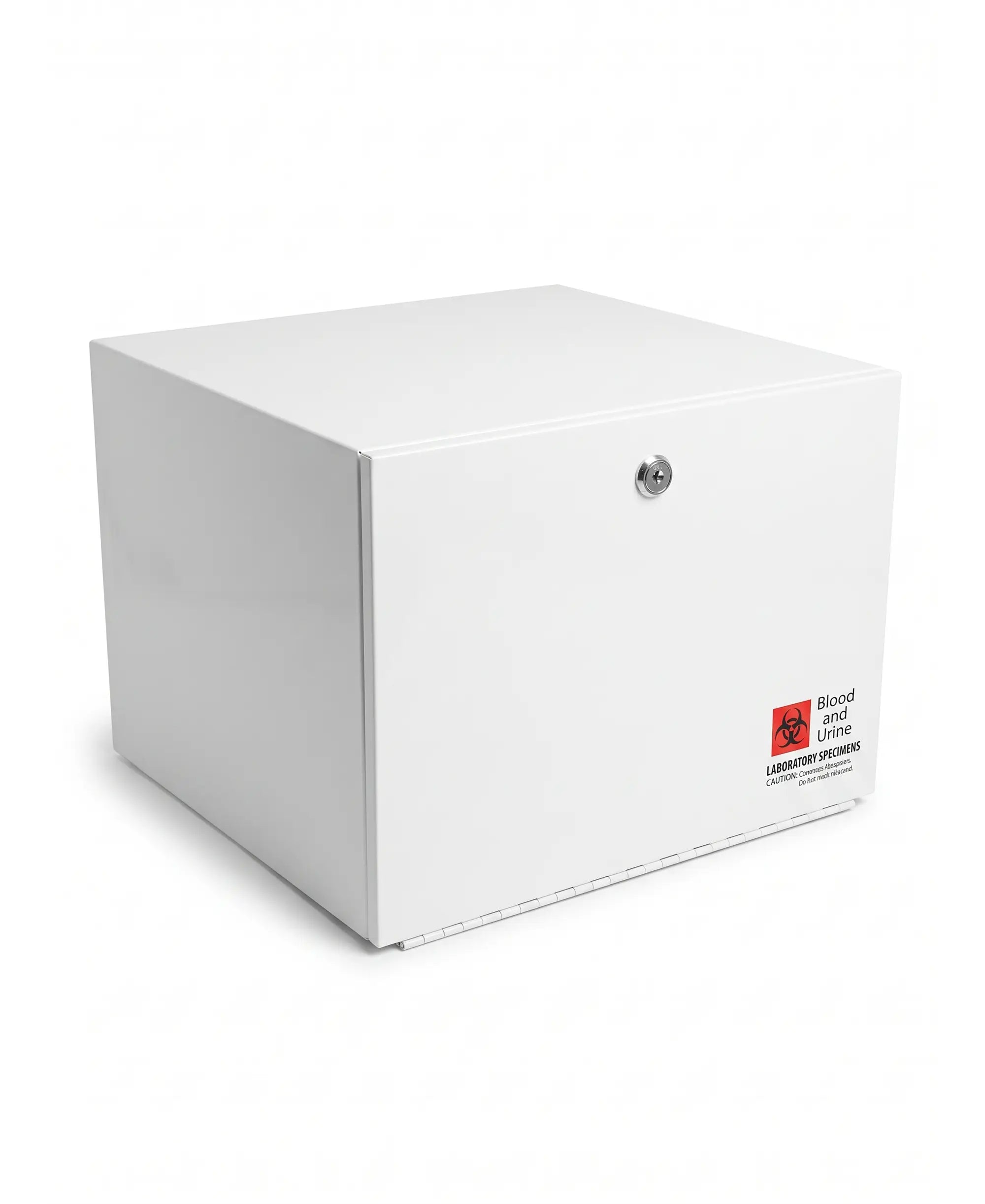 Medical Specimen Box with Lock & Key - Large 14 x 14 x 10.25 in, Lock Box