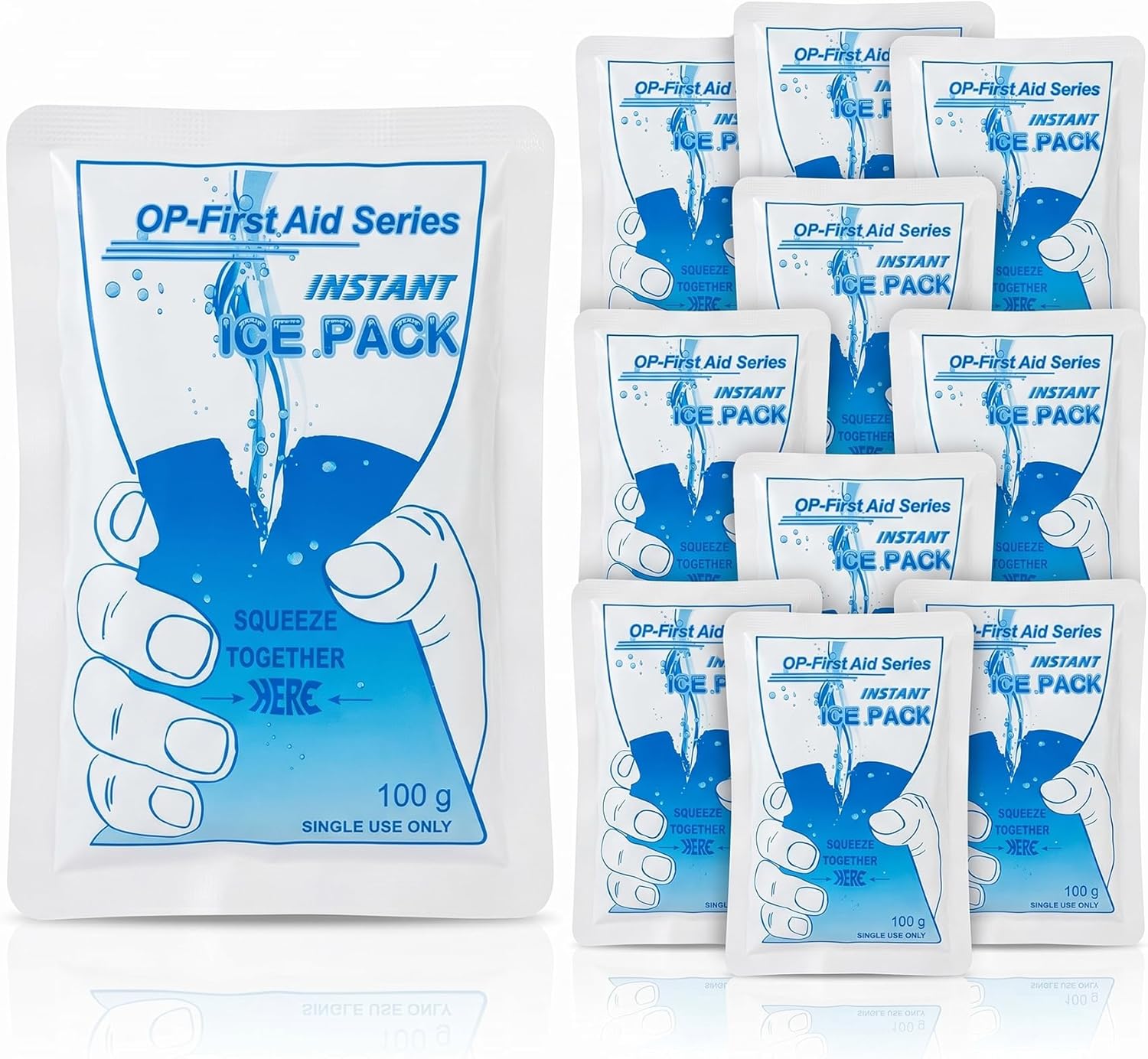 Disposable Instant Ice Pack, Instant Cold Packs, Single-Use, 10 Pack