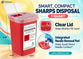 1 Quart Sharps Container: Compact Needle Disposal for Home, Phlebotomy and Travel