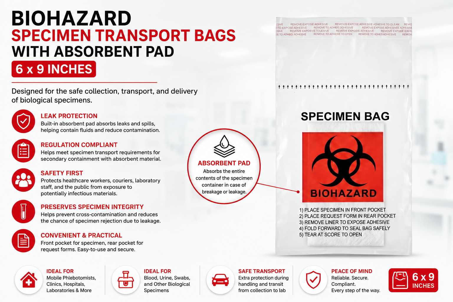 What Happens If a Specimen Leaks During Transport? Why Absorbent Pad Biohazard Bags Are Essential for Safe Specimen Handling