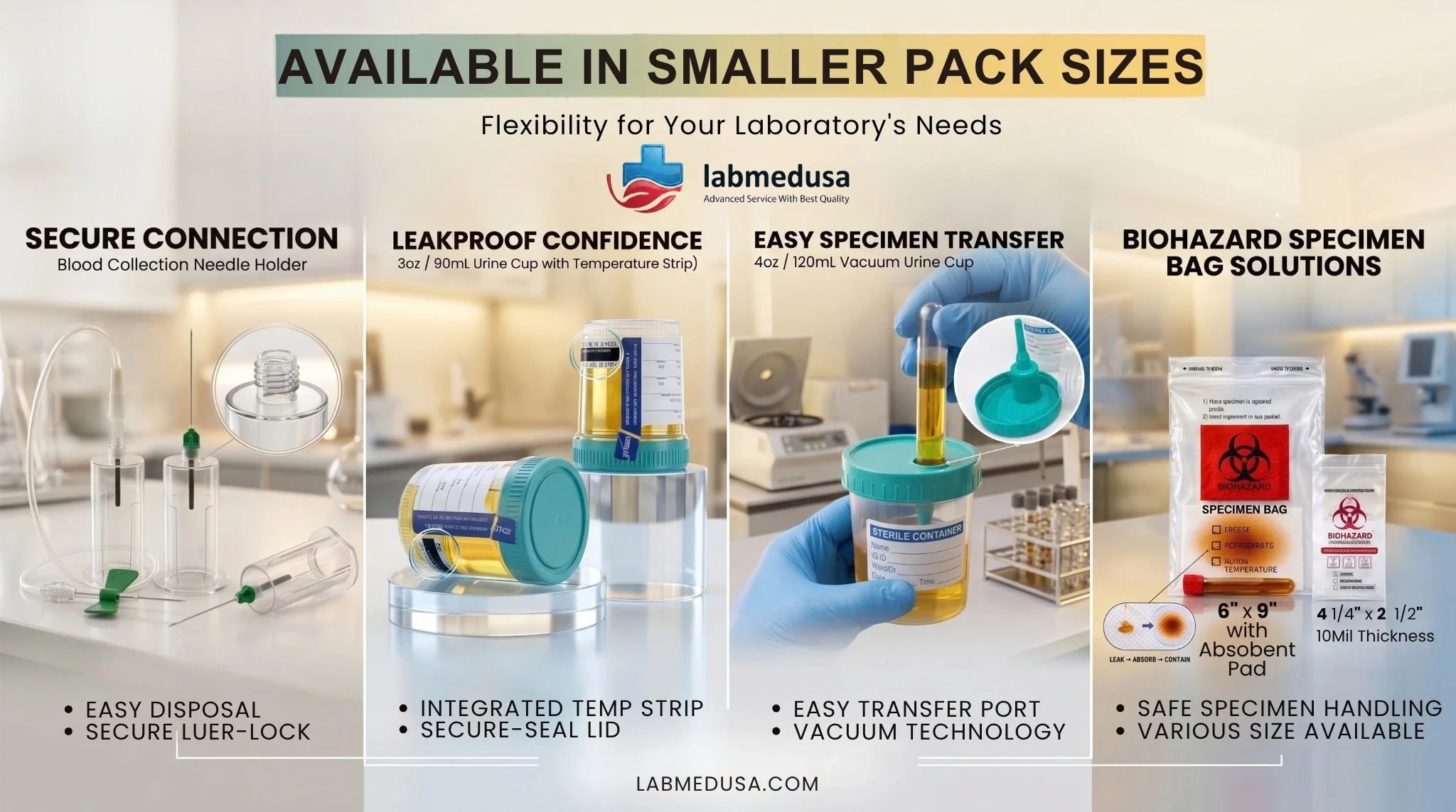 Laboratory Supplies Now Available in Smaller Pack Sizes