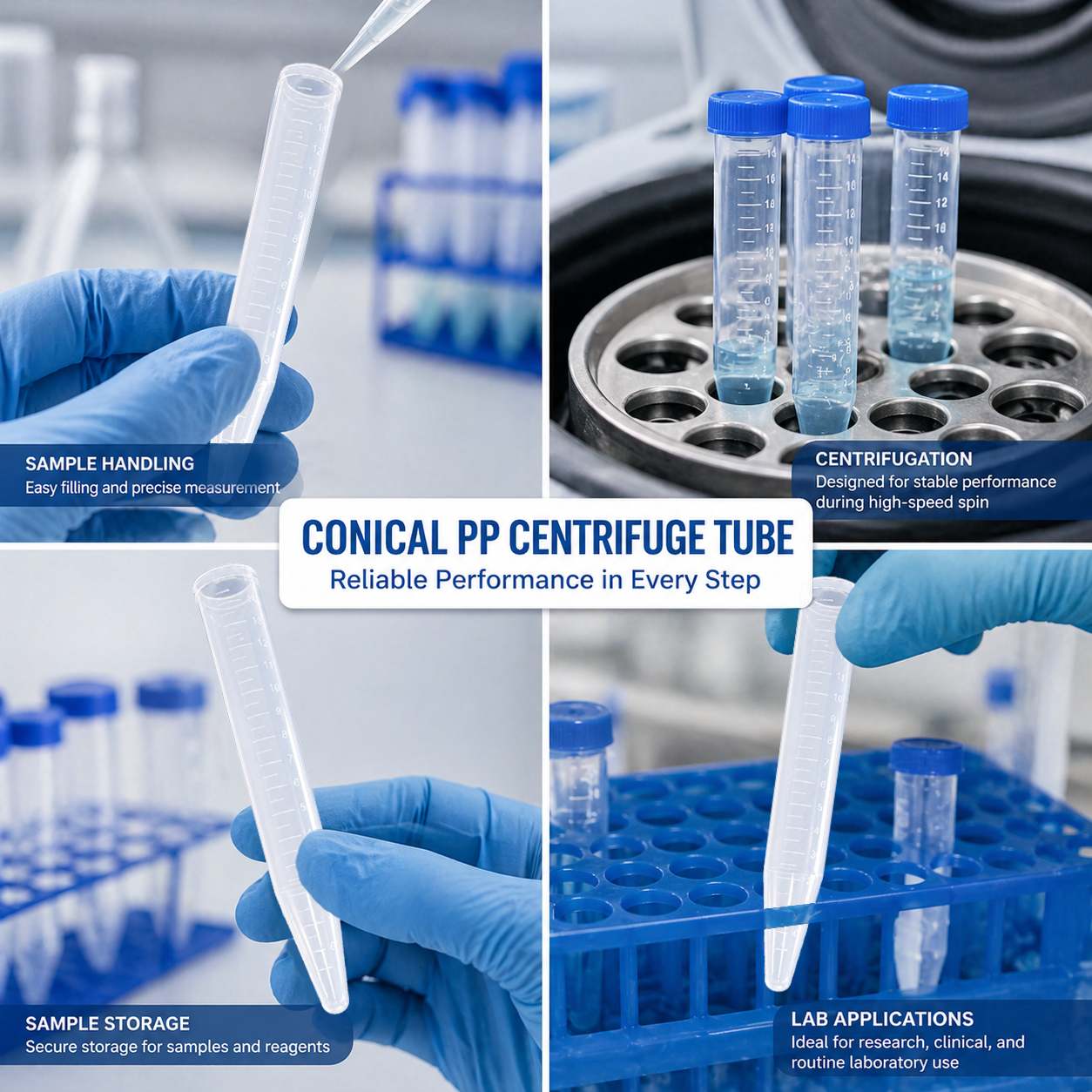 15ML Conical PP Centrifugal Tube (case of 500)