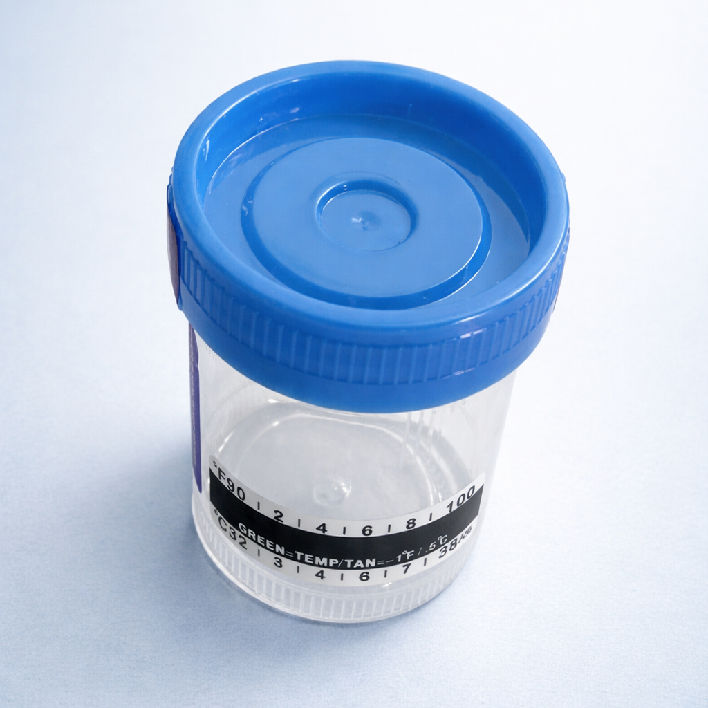 Urine Specimen Cup for Specimen Collection, 90ml x 53mm (4 Packs)
