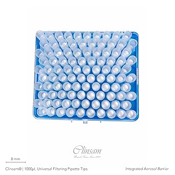 1000µL Universal Filtering Pipette Tips – 8mm x 71mm (Pack of 1000)