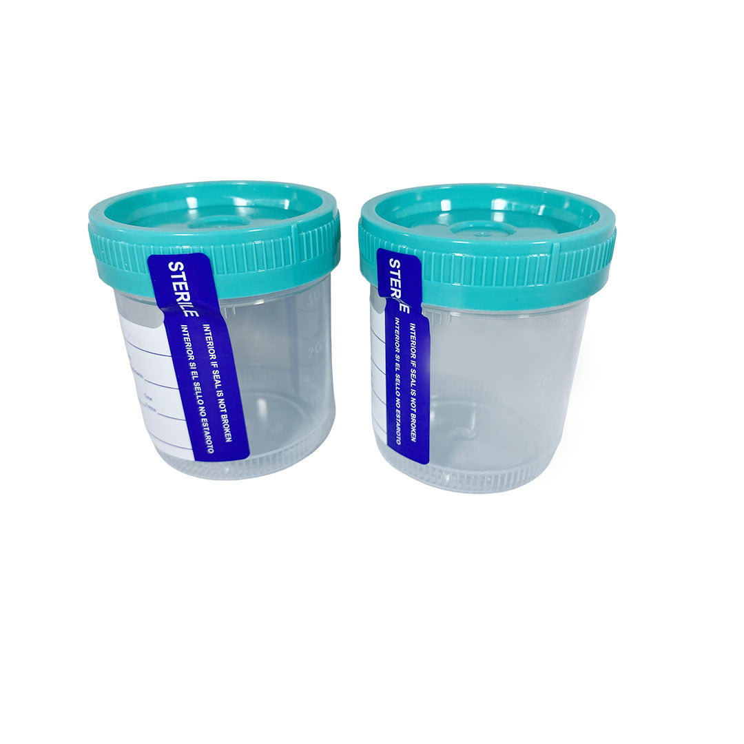 90mL Sterile Urine Cup – Temp Strip, Labeled, D53mm Specimen