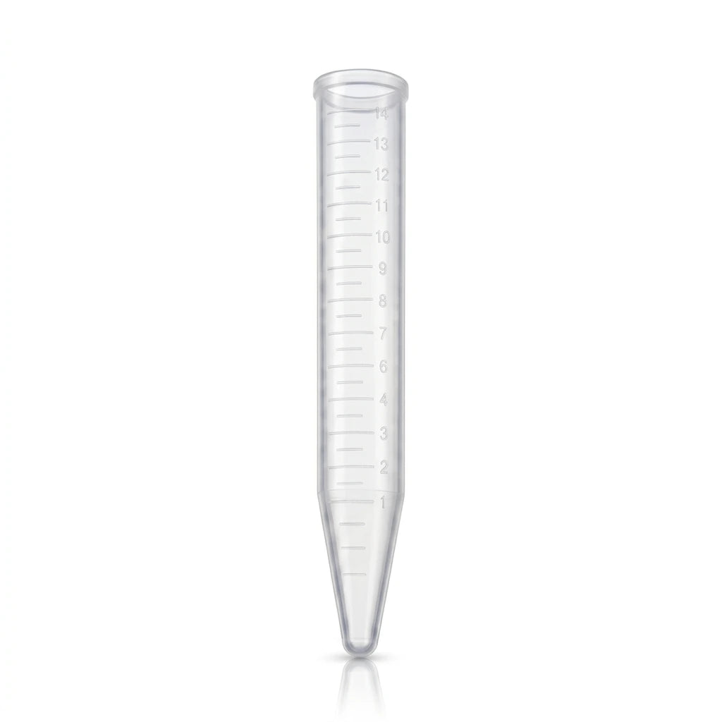 15 mL Conical Centrifuge Tubes, Clear Polypropylene (PP), 1000 Pcs