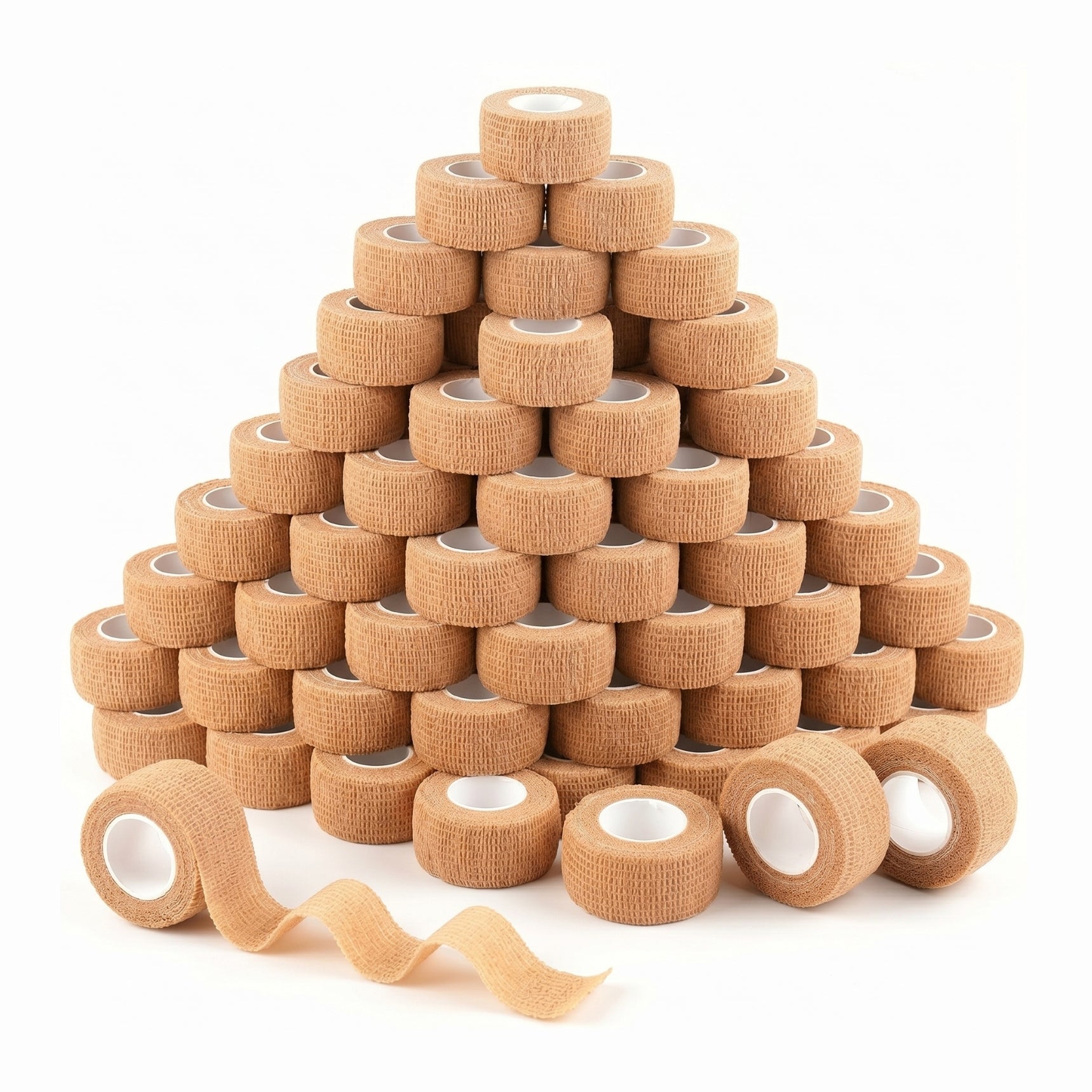 Cohesive Bandage – Skin Tone, 1" x 5 Yards, Flexible & Self-Adherent