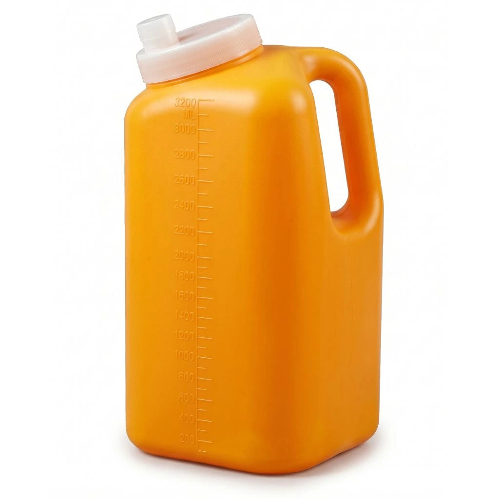 115 oz 24-Hour Urine Collection Bottle, Container Jug, Spill-Proof, Bulk