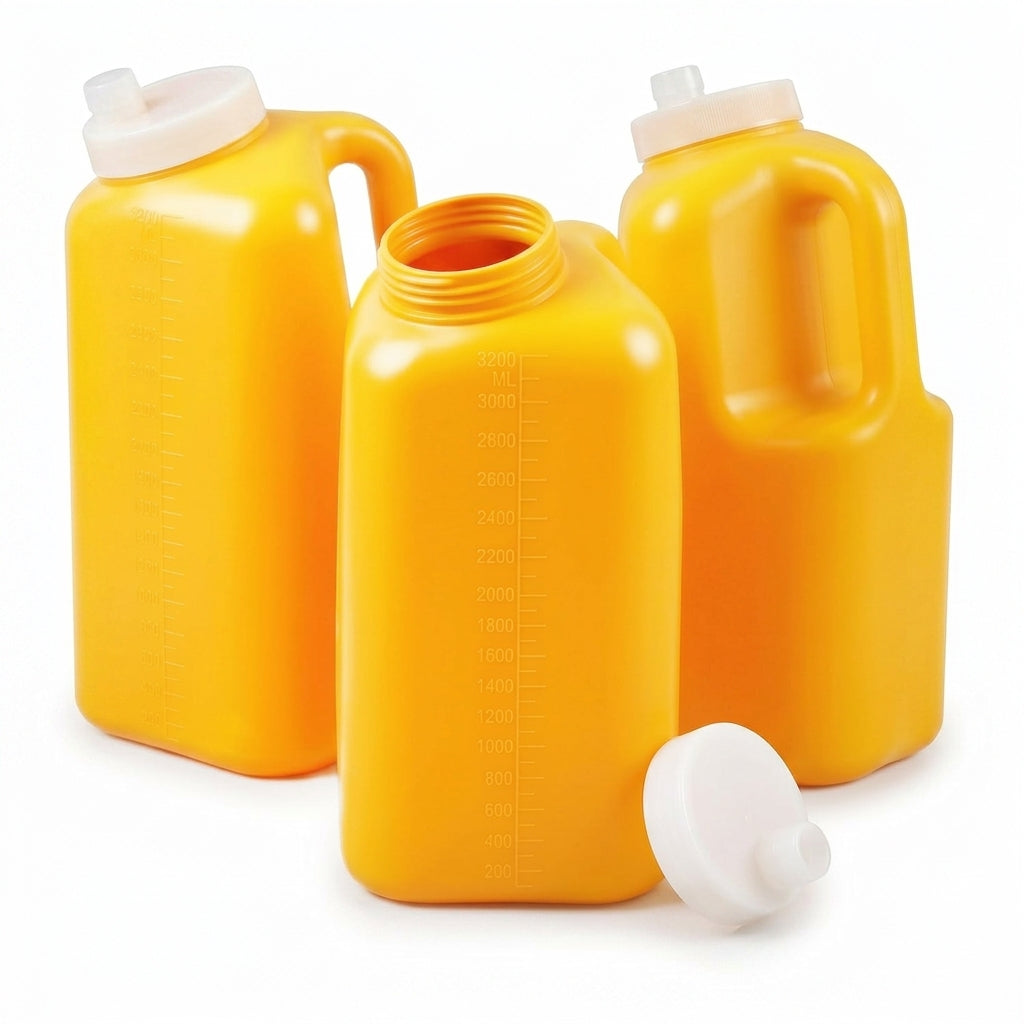 115 oz 24-Hour Urine Collection Bottle, Container Jug, Spill-Proof, Bulk