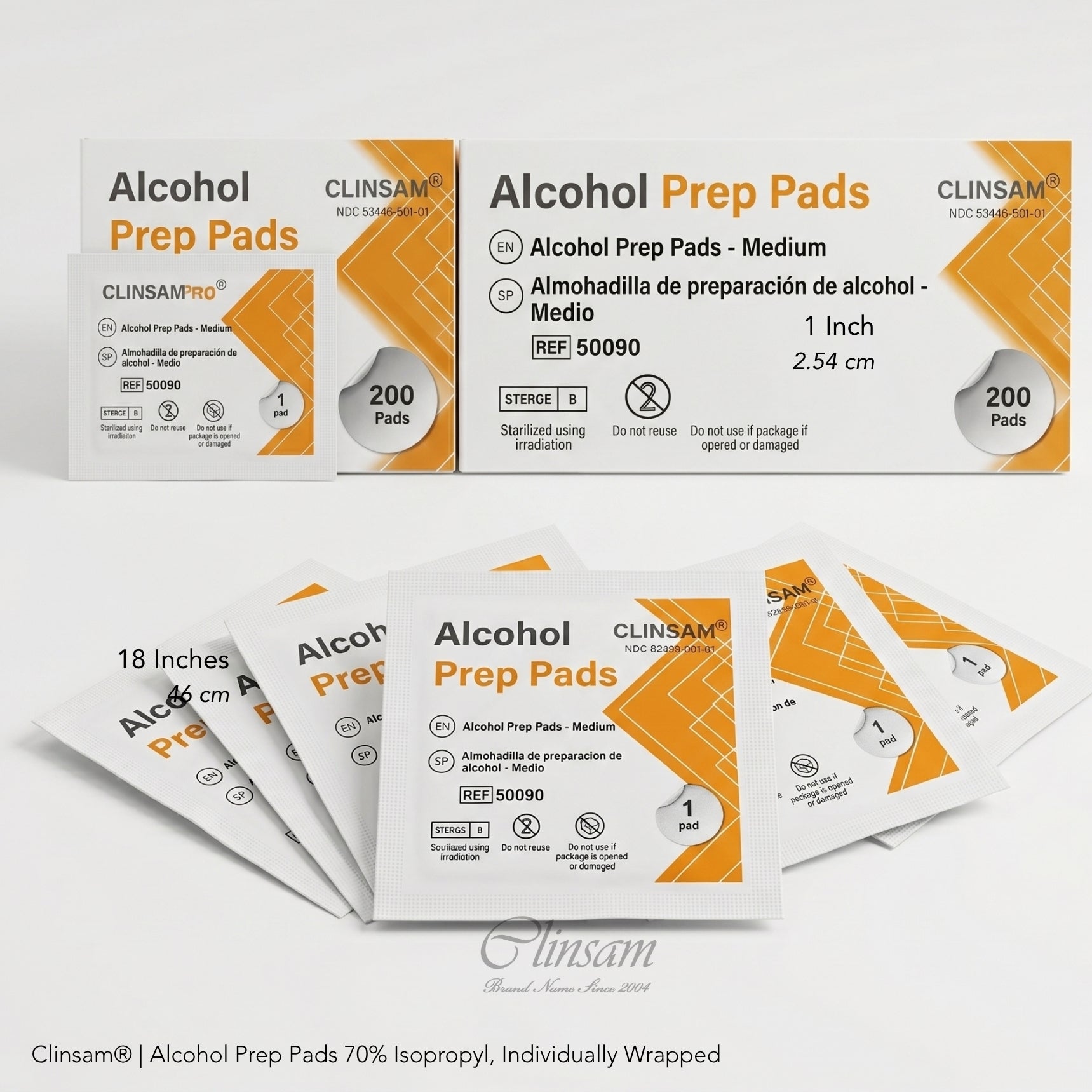 Alcohol Prep Pads 70% Isopropyl (5 Box of 200 Pad)
