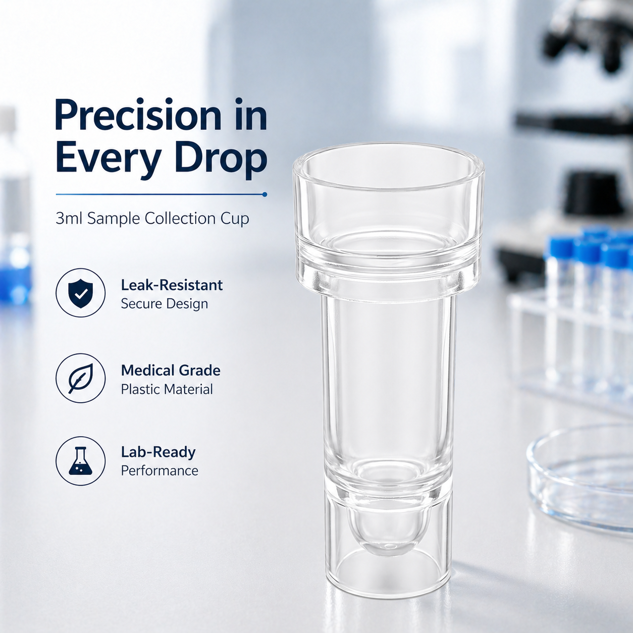 3.0 mL Sample Cup, 17 x 38 mm w/o Cap (1000/Pack)