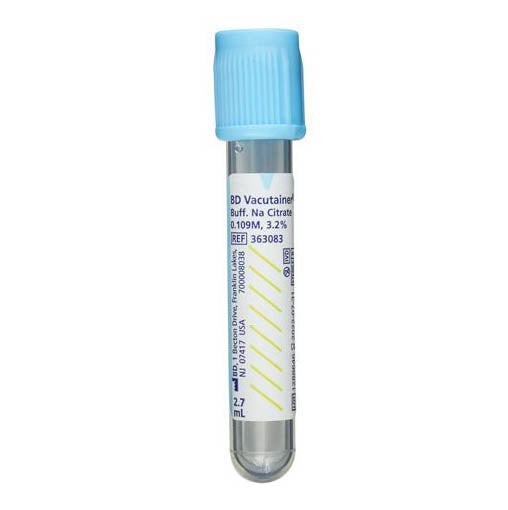 Sodium Citrate Blood Collection Tube – Light Blue 2.7 mL | 100/Pack, 10 Packs/Case