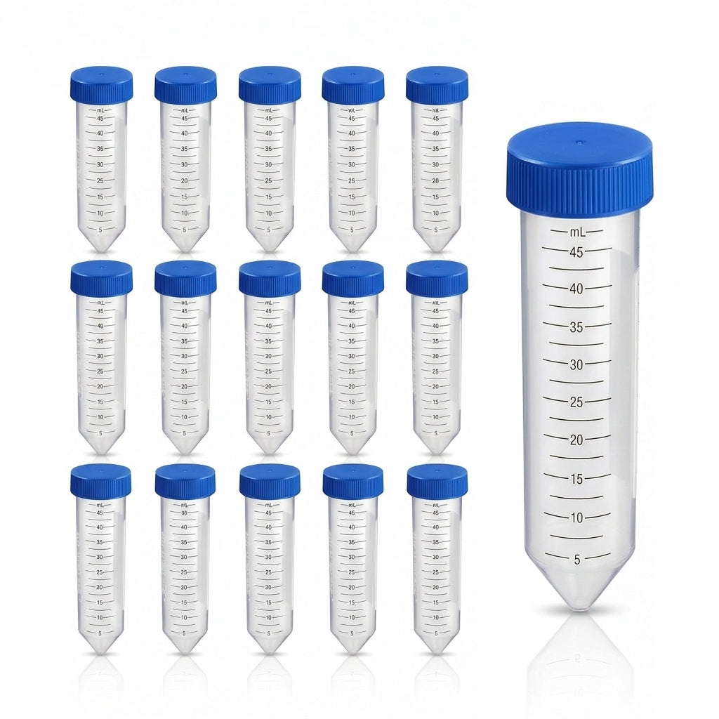 50mL Centrifuge Tubes Conical Screw Cap Sterile, Graduations, 200 pcs