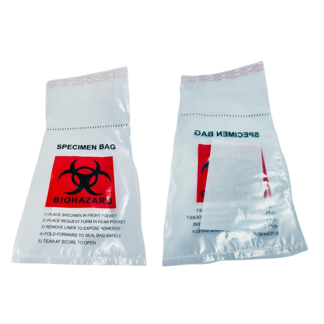 Biohazard Specimen Transport Bags – 6 x 9 Inch, 5 Mil - 1 Box (50 Pcs)