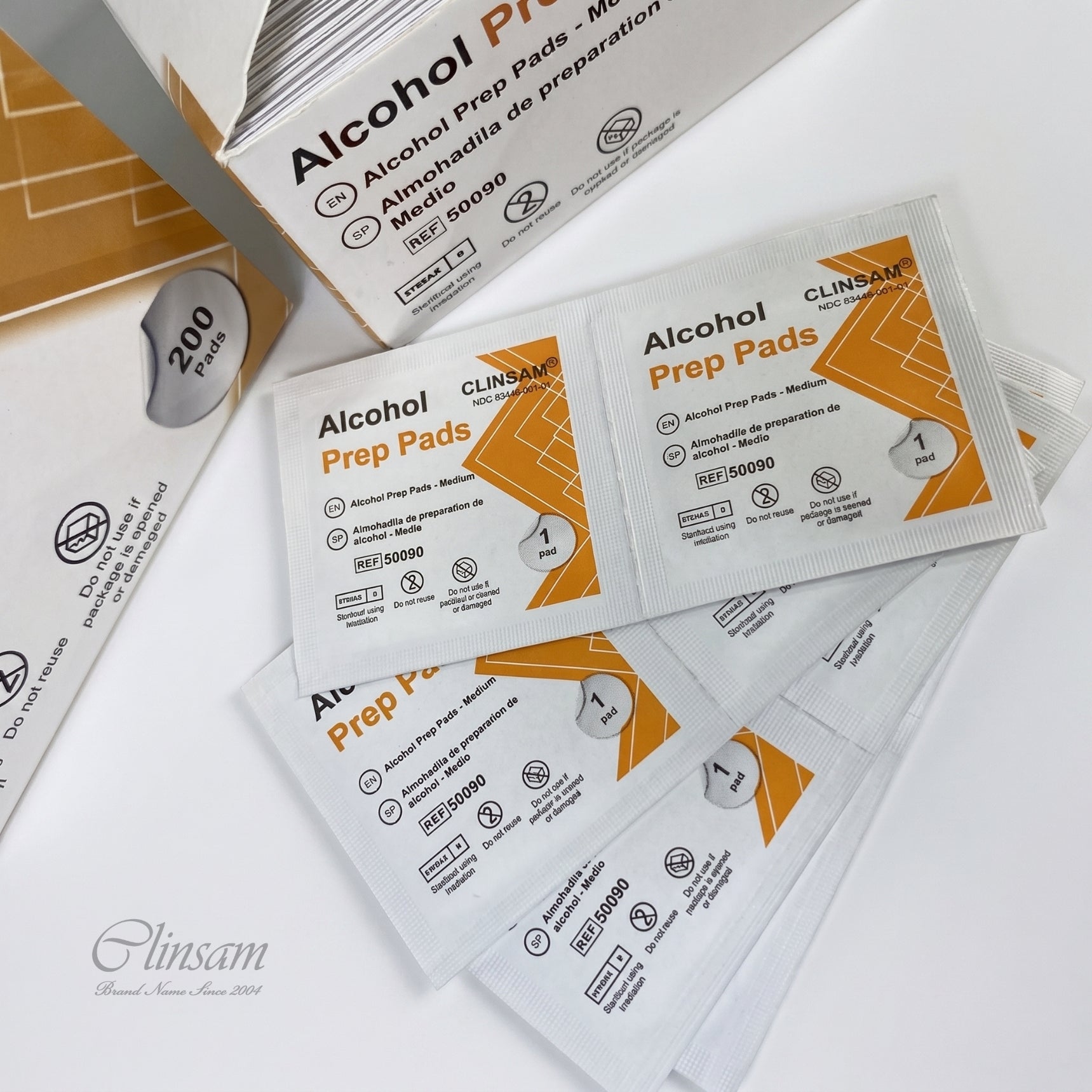 Alcohol Prep Pads 70% Isopropyl (5 Box of 200 Pad)