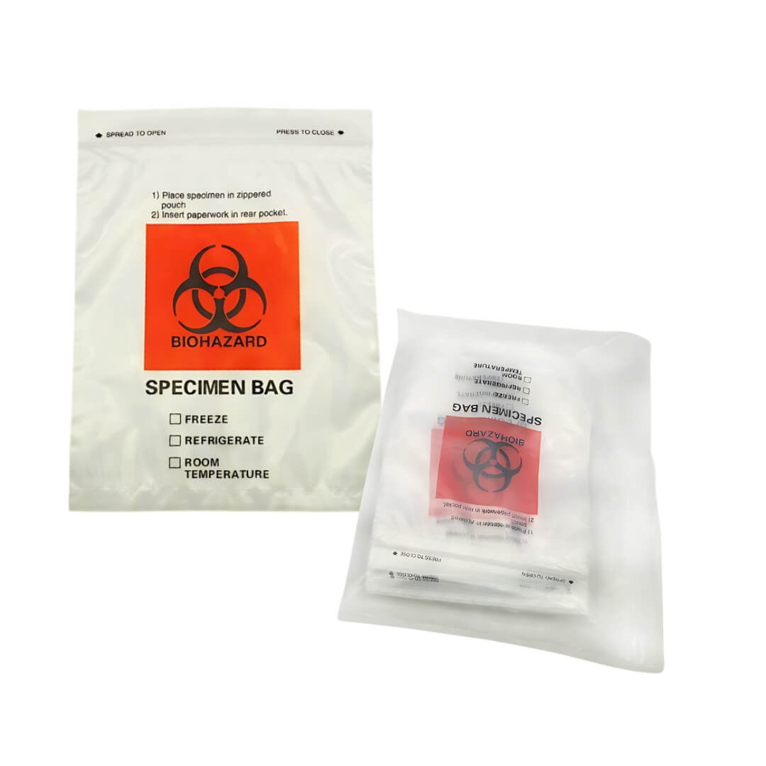 8x10 biohazard specimen bag with ziplock