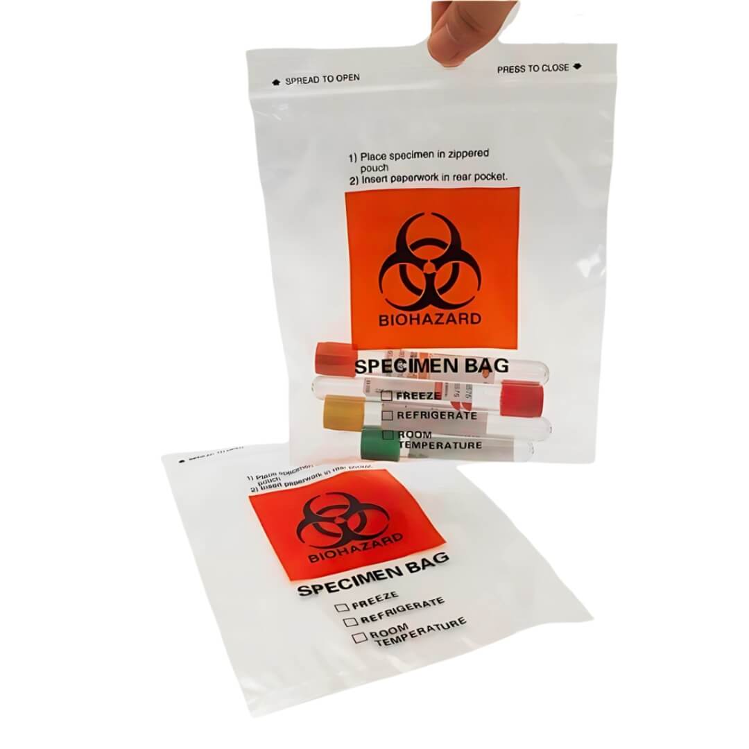 8x10 biohazard specimen bag with ziplock