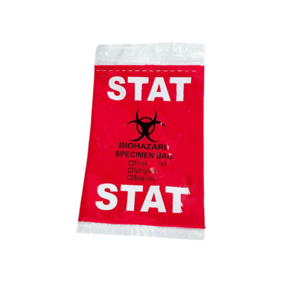 6x9 STAT biohazard specimen bag