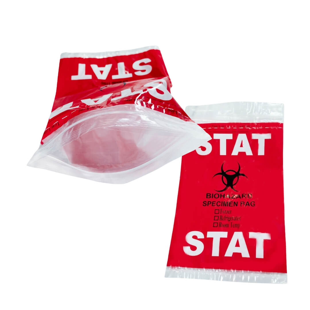 6x9 STAT biohazard specimen bag