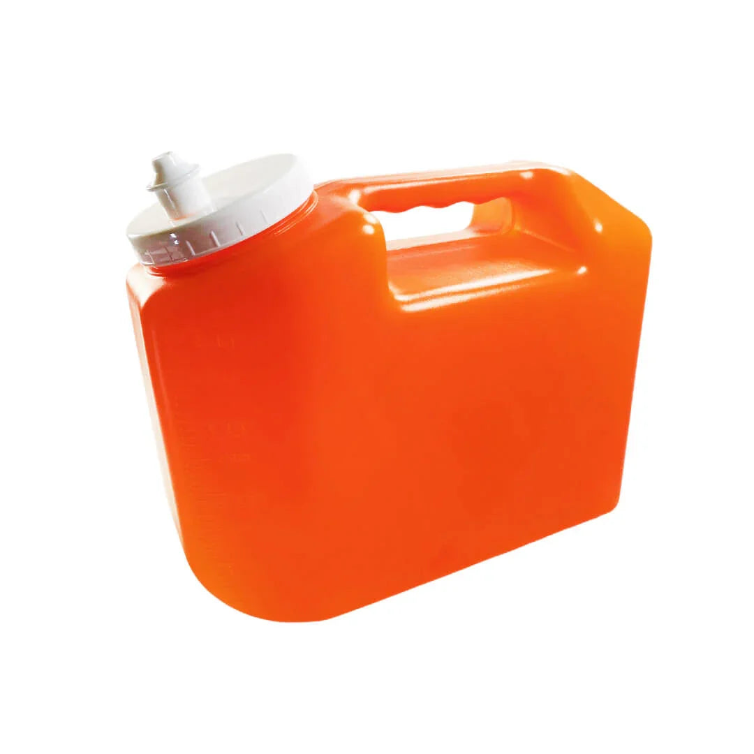 Brown urine collection bottle with easy grip 24-hour