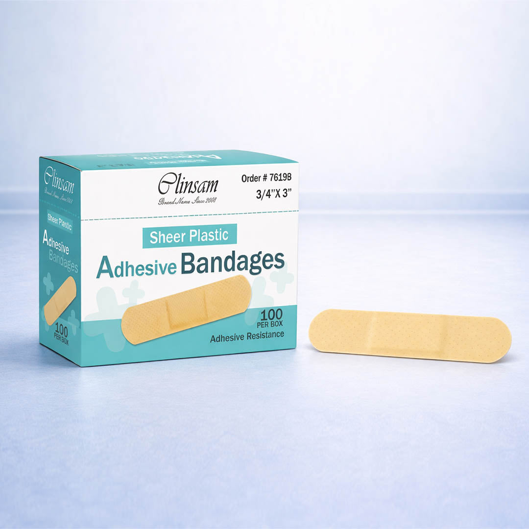 Adhesive Bandages – Sheer Strip 3" x 3/4" | 100/Box, 24 Boxes/Case
