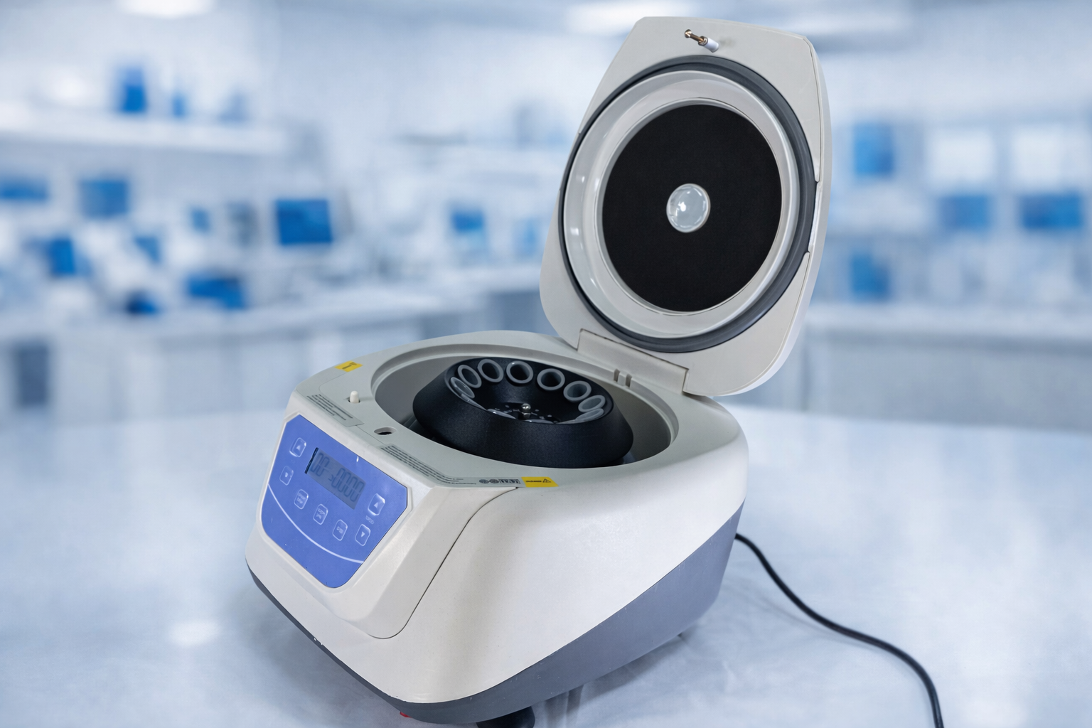 High Speed Benchtop Lab Centrifuge - 5000rpm with Stepless Digital Speed Control, 12 P x 10ml Rotor Capacity, 4390xg RCF for Clinical Research and Sample Processing (110v 60hz)