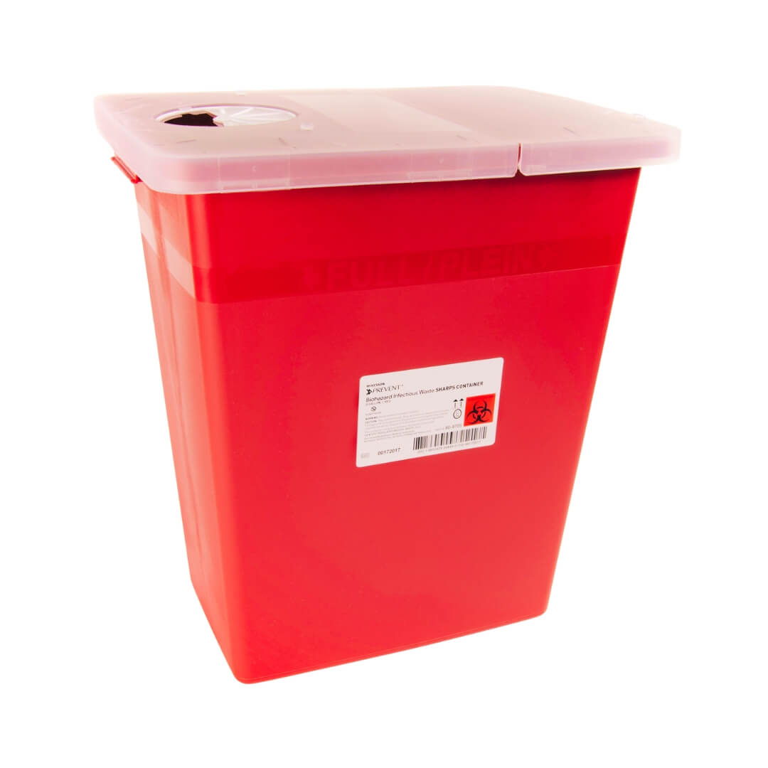 8 Gallon Red Sharps Container – Biohazard Waste Disposal