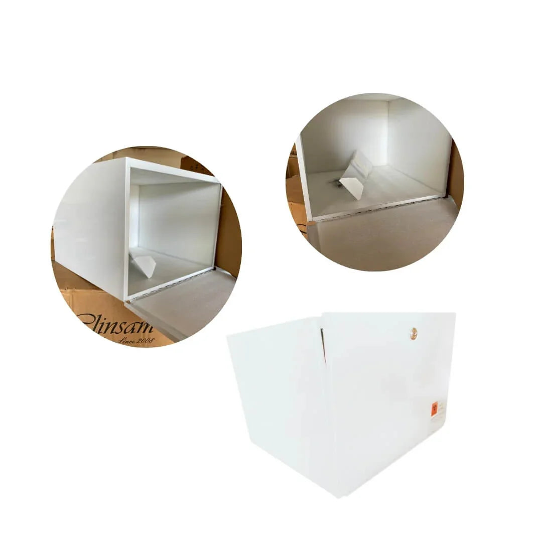 Large Medical Lockbox with Keys – White, 14"x14"x10.25"