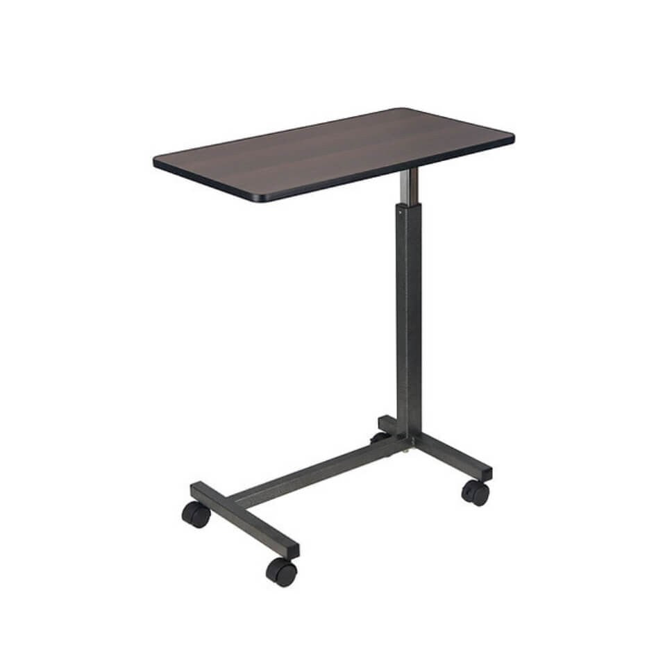 Overbed Table – Adjustable Height & Angle, Mobile Rolling