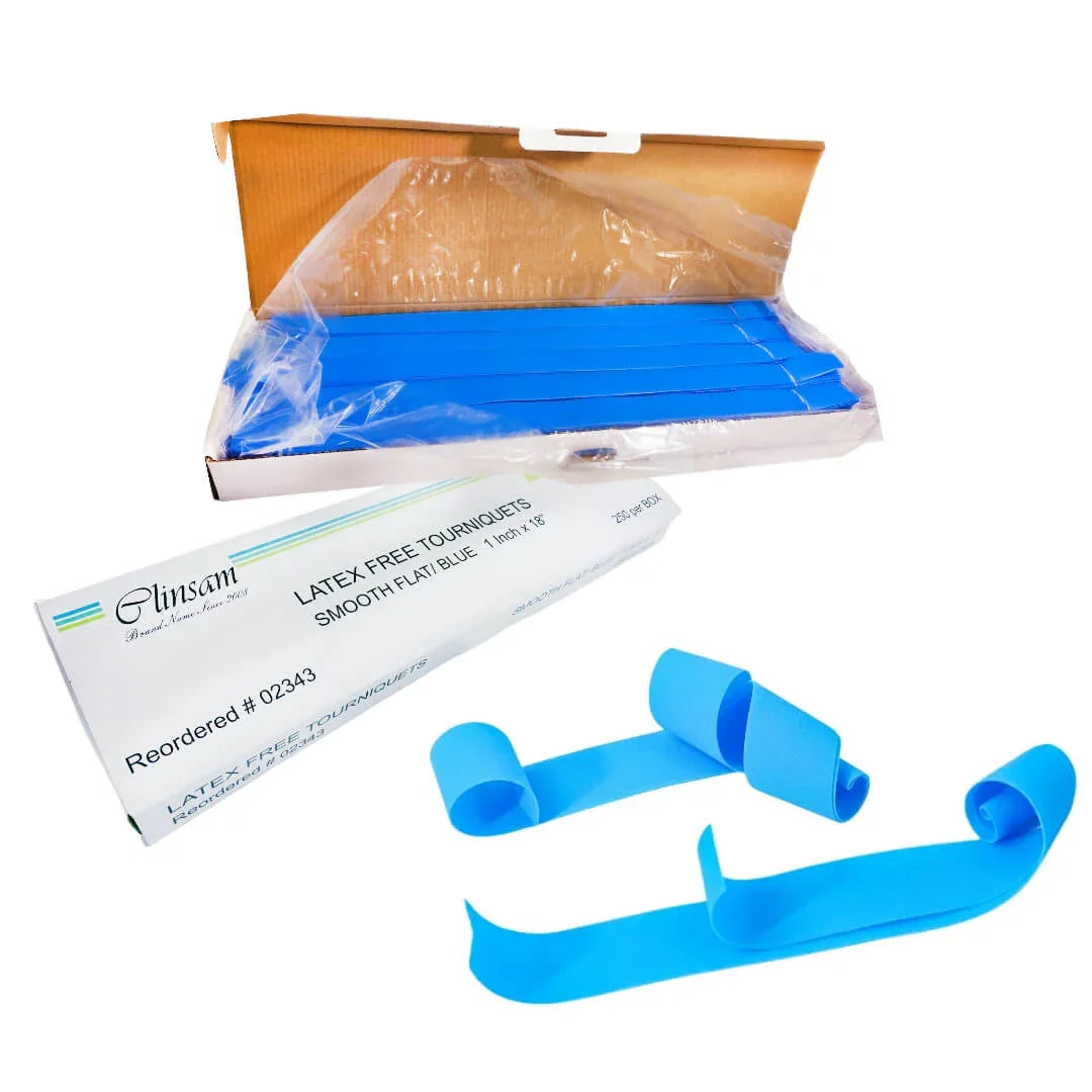 Latex-Free Disposable Tourniquets – 1"x18", Soft & Safe