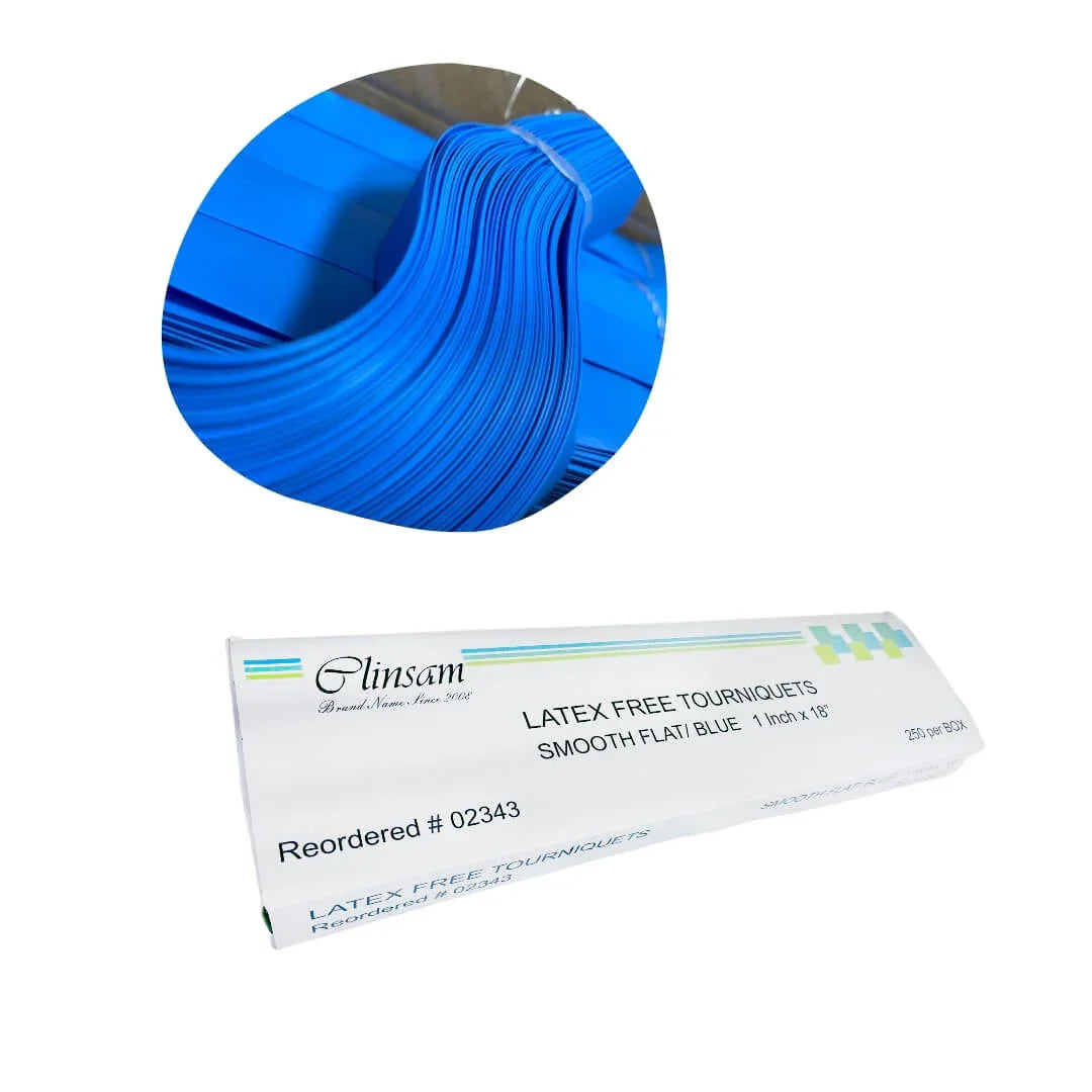 Disposable latex-free tourniquet 1x18 inch for medical use