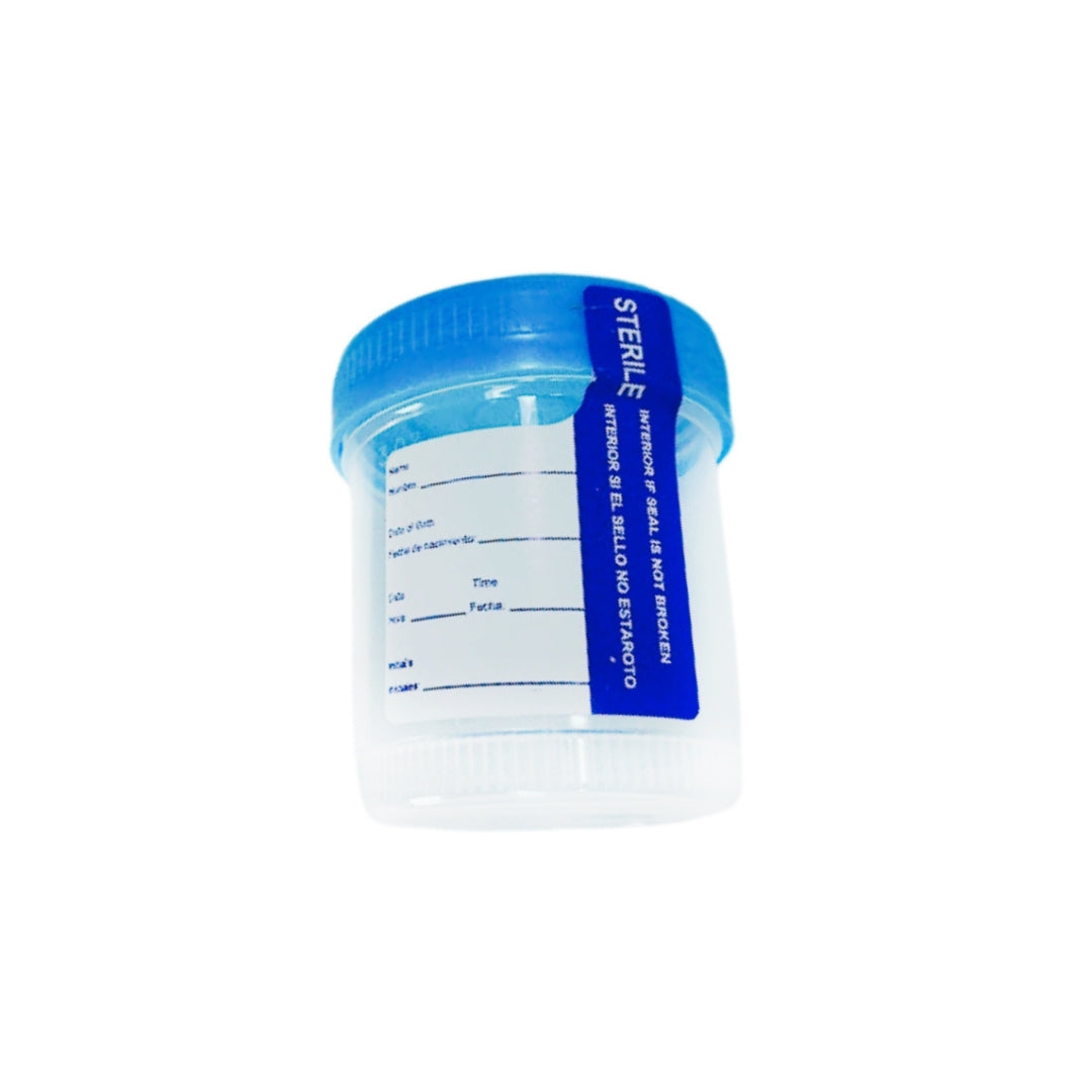 Sterile 90mL urine specimen cup with 53mm lid – leak-proof container