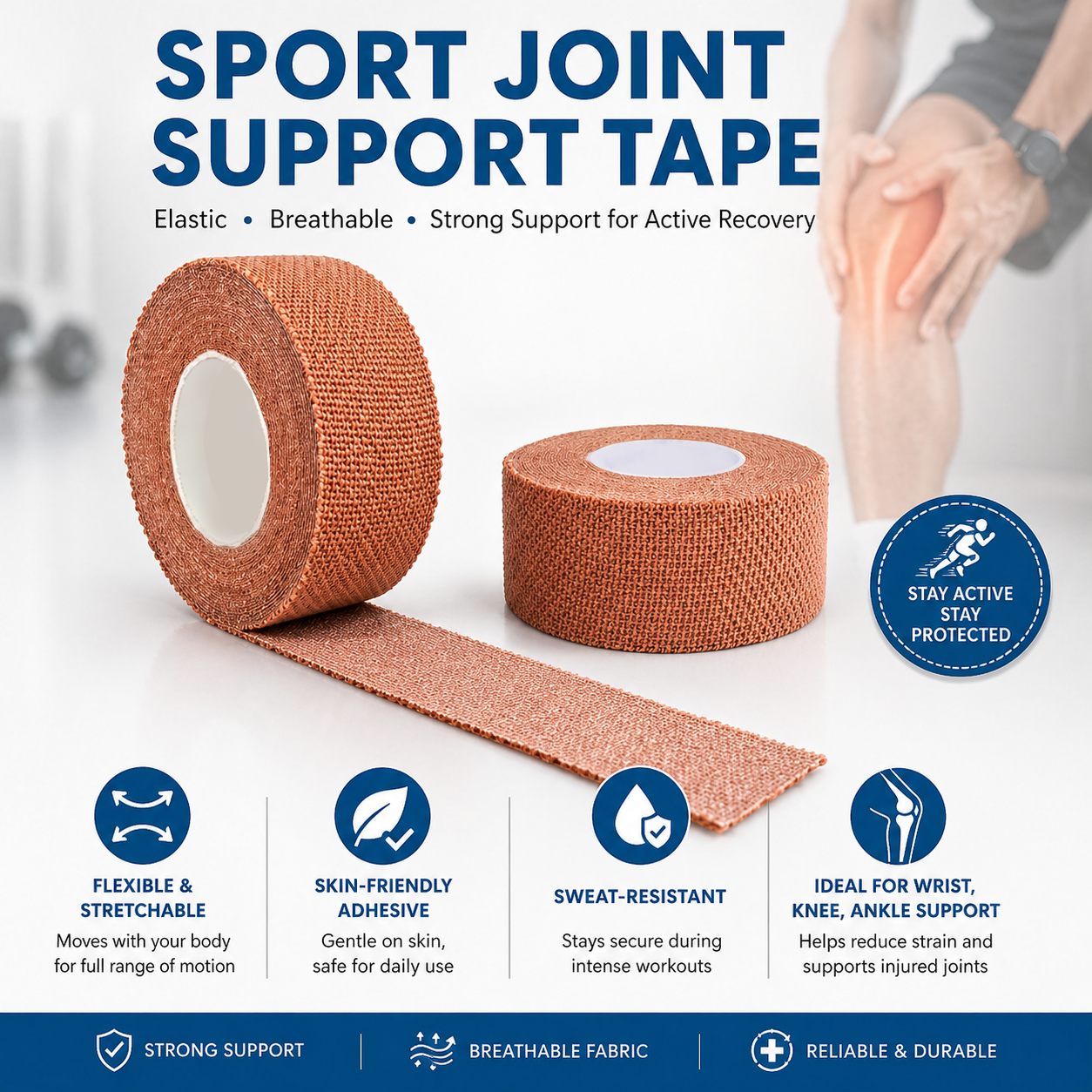 Sport Joint Injury Tape – Athletic Support & Stabilization Tape