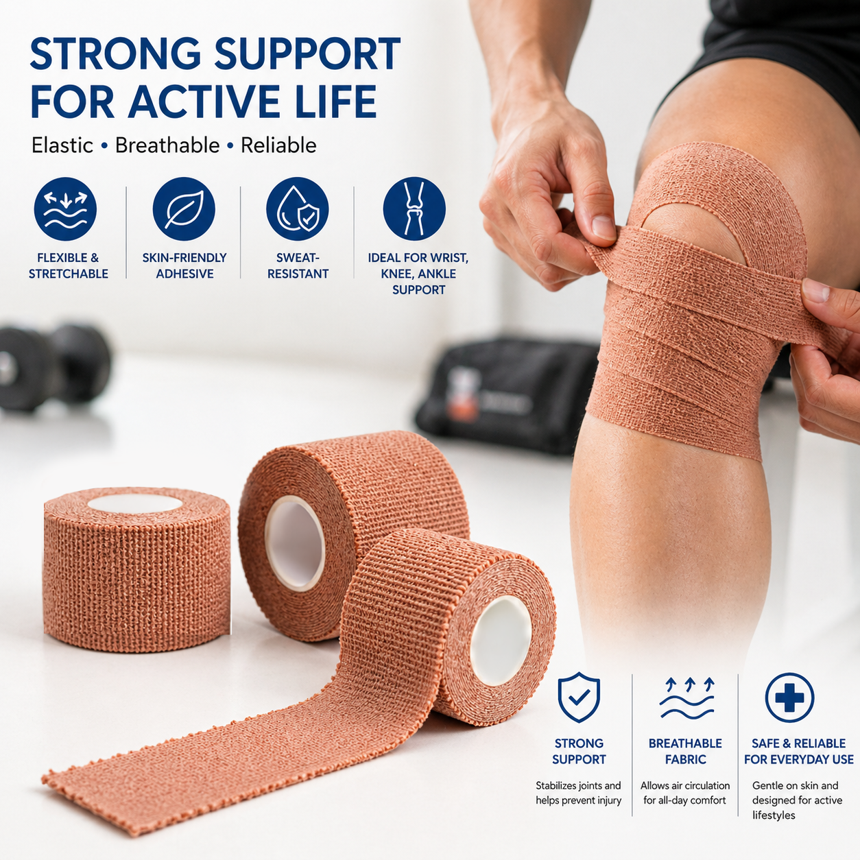 Sport Joint Injury Tape – Athletic Support & Stabilization Tape