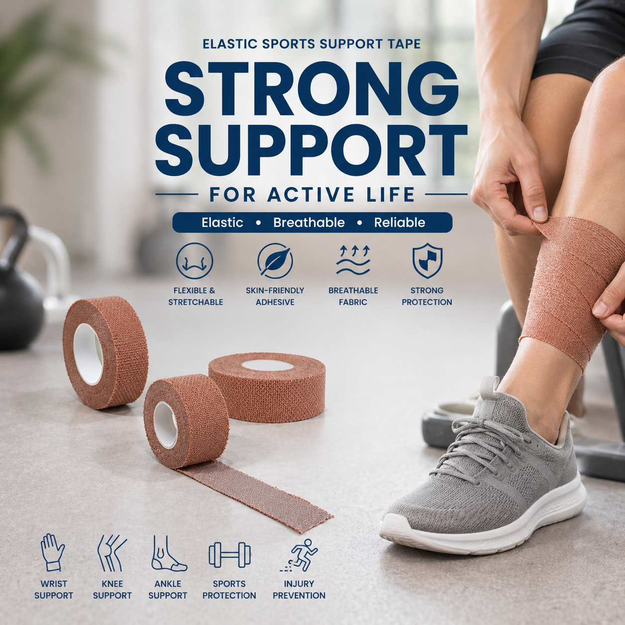 Sport Joint Injury Tape – Athletic Support & Stabilization Tape