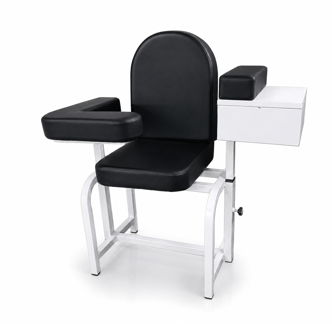 Blood Drawing Chair with Adjustable Flip-Up Armrest – Solid Phlebotomy Chair with Storage Drawer