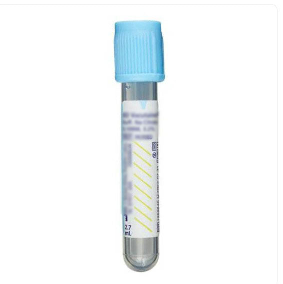 Sodium Citrate Blood Collection Tube – Light Blue 2.7 mL | 100/Pack, 10 Packs/Case