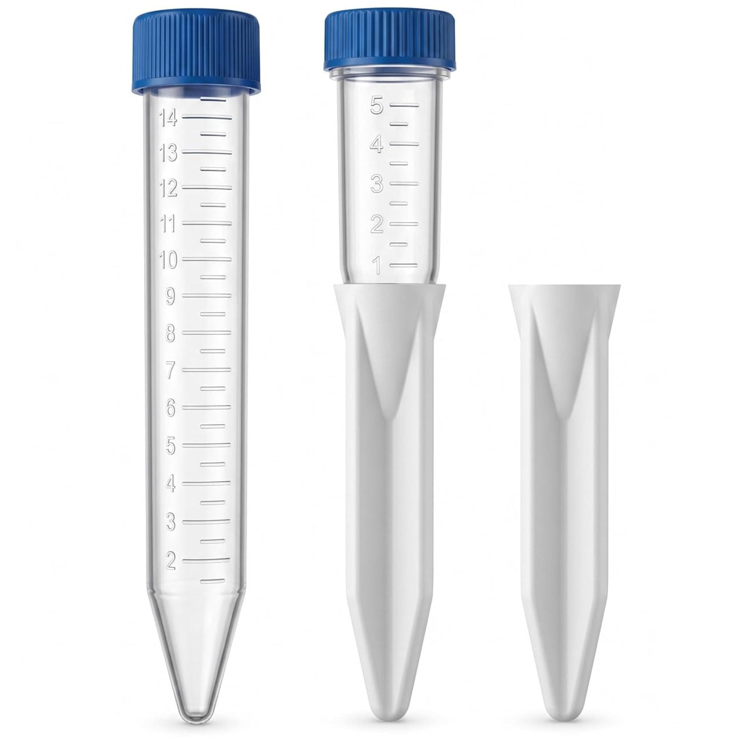 5mL to 15mL Centrifuge Tube Adapter, Polypropylene Conical Insert, 500 Pack
