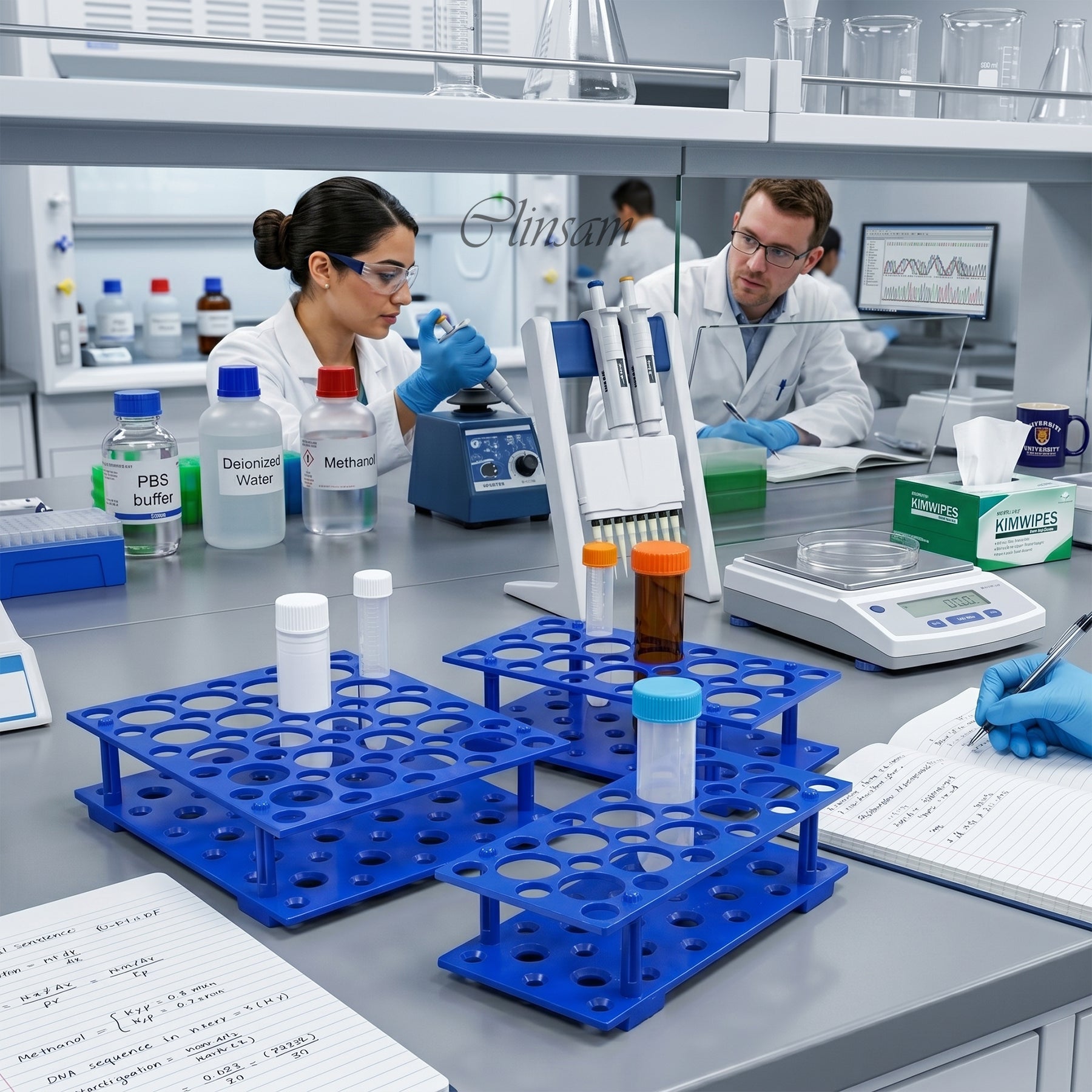 Centrifuge Tube Rack Stand for 10mL 15mL 50mL Tubes, Detachable