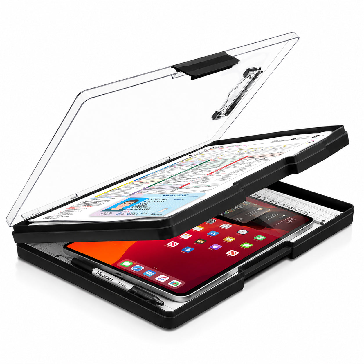 Clearview Clipboard with Storage 8.5 x 11in with Dual Storage Heavy Duty